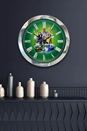 Hediyelik 36 Cm Krom Metal Tatil Duvar Saati