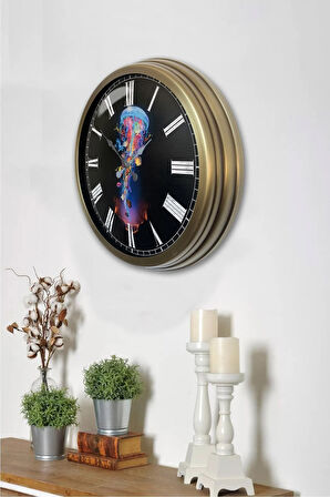 Hediyelik 40 Cm Eskitme Metal Sea Duvar Saati