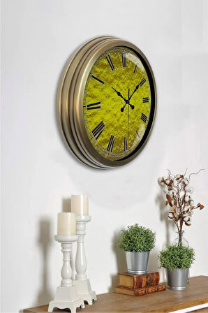 Hediyelik 40 Cm Eskitme Metal Kraker Duvar Saati