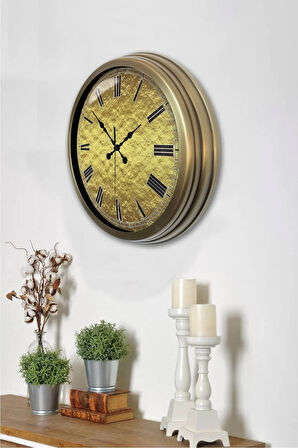 Hediyelik 40 Cm Eskitme Metal Kraker Duvar Saati