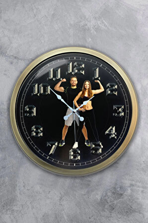 40 cm Eskitme Metal Fitness Duvar Saati