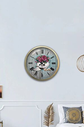 40 Cm Eskitme Metal Mutfak Duvar Saati