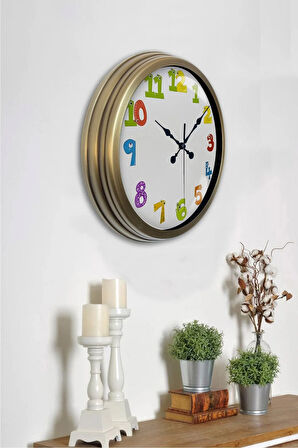 40 Cm Eskitme Metal Çocuk Duvar Saati