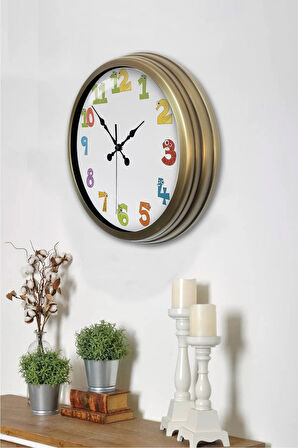 40 Cm Eskitme Metal Çocuk Duvar Saati