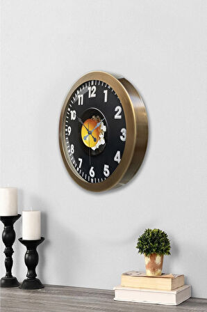 36 Cm Eskitme Metal Yumurta Duvar Saati