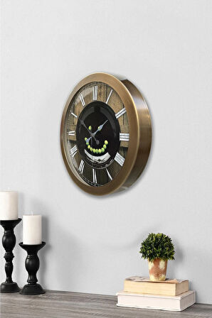 36 cm Eskitme Metal Mutfak Duvar Saati