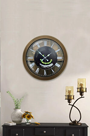 36 cm Eskitme Metal Mutfak Duvar Saati