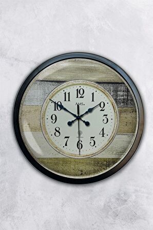 40 Cm Siyah Metal Zengin Duvar Saati