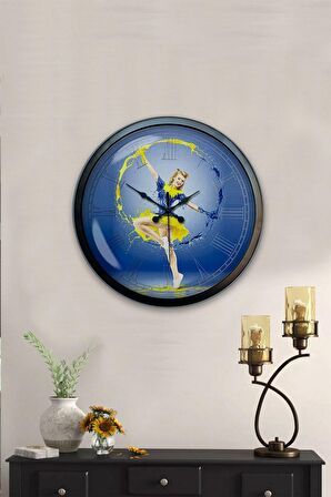 40 Cm Siyah Metal Water Duvar Saati