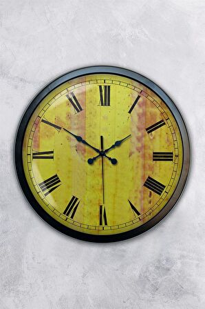 40 Cm Siyah Metal Vintage Design Duvar Saati