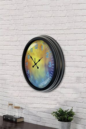 40 Cm Siyah Metal Venus Duvar Saati