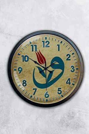 40 Cm Siyah Metal Vav Duvar Saati