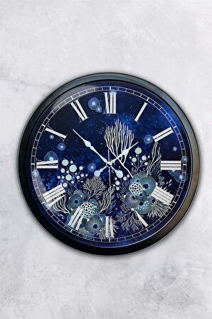 40 Cm Siyah Metal Tasarım Duvar Saati