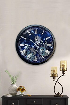 40 Cm Siyah Metal Tasarım Duvar Saati