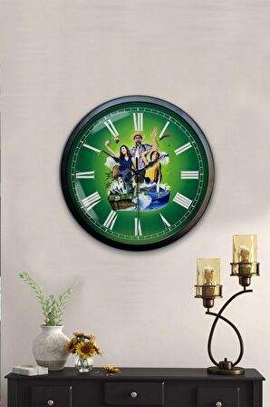 40 Cm Siyah Metal Tatil Duvar Saati