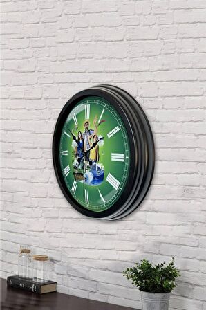 40 Cm Siyah Metal Tatil Duvar Saati