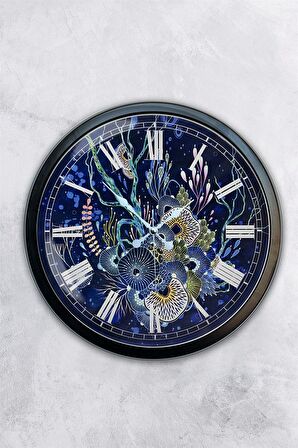 40 Cm Siyah Metal Tasarım Duvar Saati