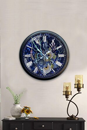 40 Cm Siyah Metal Tasarım Duvar Saati