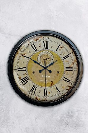 40 Cm Siyah Metal Tasarım Duvar Saati