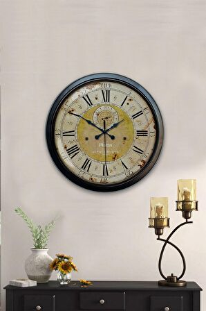 40 Cm Siyah Metal Tasarım Duvar Saati