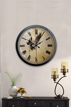40 Cm Siyah Metal Tasarım Duvar Saati