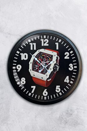 40 Cm Siyah Metal Tarz Duvar Saati