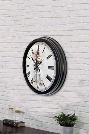 40 Cm Siyah Metal Street Fighter Duvar Saati