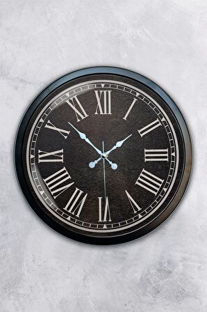 40 Cm Siyah Metal Siyah Duvar Saati