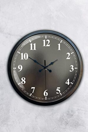 40 Cm Siyah Metal Siyah Duvar Saati