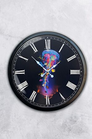 40 Cm Siyah Metal Sea Duvar Saati