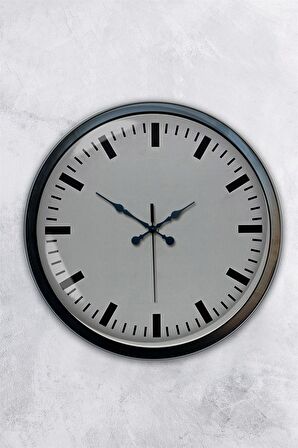 40 Cm Siyah Metal Sayısız Duvar Saati