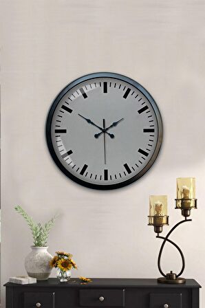 40 Cm Siyah Metal Sayısız Duvar Saati