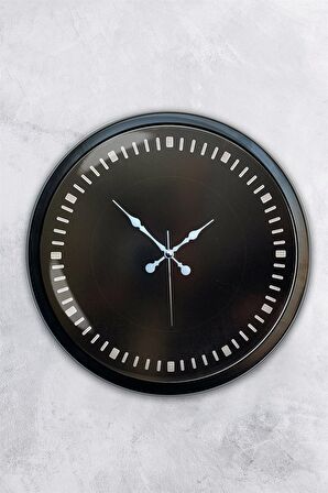 40 Cm Siyah Metal Sayısız Duvar Saati