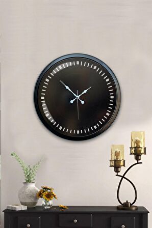 40 Cm Siyah Metal Sayısız Duvar Saati