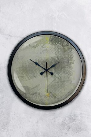 40 Cm Siyah Metal Sanatsal Duvar Saati