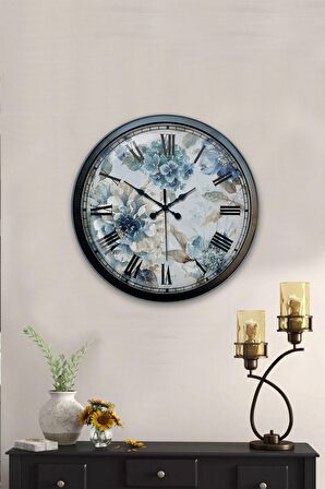 40 Cm Siyah Metal Sanat Duvar Saati