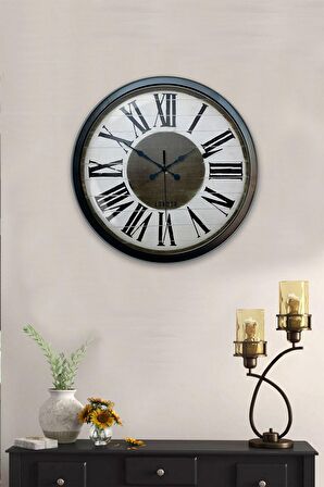 40 Cm Siyah Metal Royal Duvar Saati