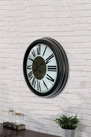 40 Cm Siyah Metal Royal Duvar Saati