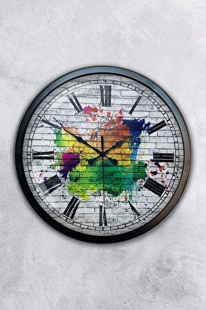 40 Cm Siyah Metal Royal Duvar Saati