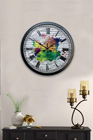 40 Cm Siyah Metal Royal Duvar Saati