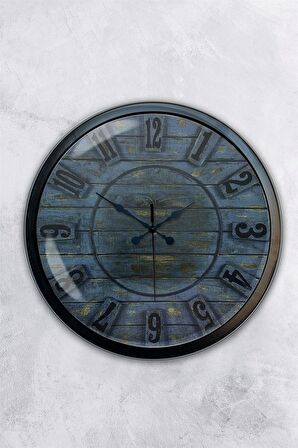 40 Cm Siyah Metal Retro Duvar Saati