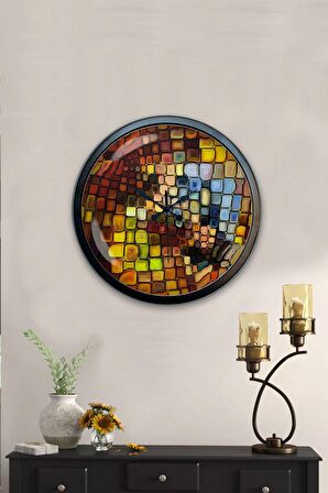 40 Cm Siyah Metal Rengarenk Duvar Saati