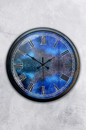40 Cm Siyah Metal Radyal Duvar Saati