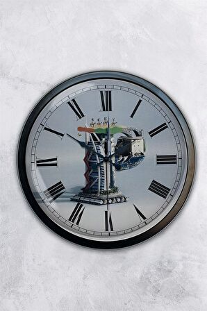 40 Cm Siyah Metal Para Duvar Saati