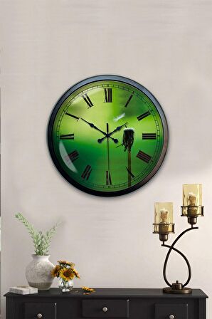 40 Cm Siyah Metal Özel Tasarım Duvar Saati