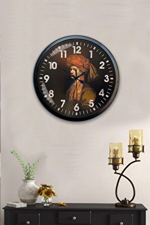 40 Cm Siyah Metal Osmanlı Duvar Saati