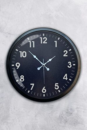 40 Cm Siyah Metal Notr Duvar Saati