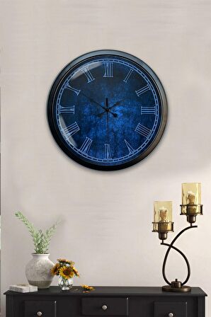 40 Cm Siyah Metal New Ton Duvar Saati
