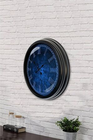 40 Cm Siyah Metal New Ton Duvar Saati