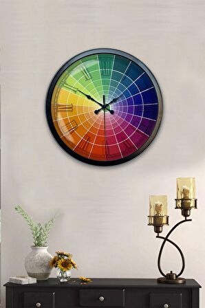 40 Cm Siyah Metal New Color Duvar Saati